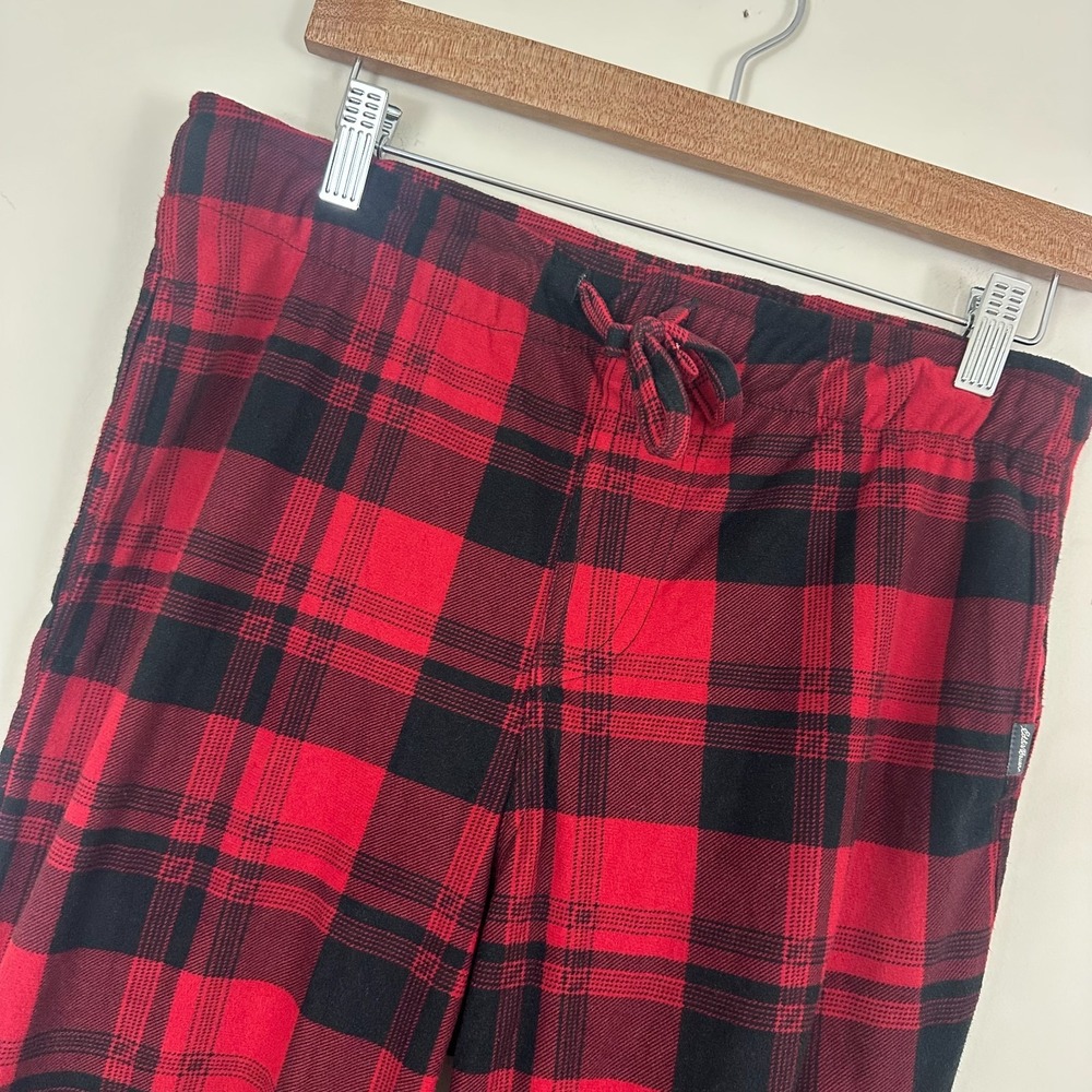 Eddie Bauer Sleepwear Pants Red Black Buffalo Plaid Pajamas Lounge Mens Small